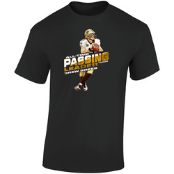 Drew Brees All Time Passing Yards Leader Retro Graphic Unisex Soft Cotton Black T Shirt