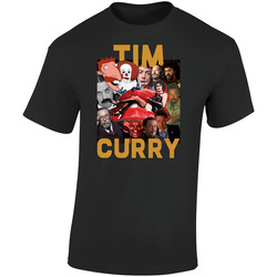 Tim Curry Movies Mashup Hollywood Actor Fan Retro Graphic Unisex Soft Cotton Black T Shirt