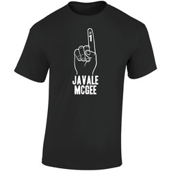 Javale Mcgee Number 1 Finger Golden State Basketball Team Fan Retro Graphic Unisex Soft Cotton Black T Shirt