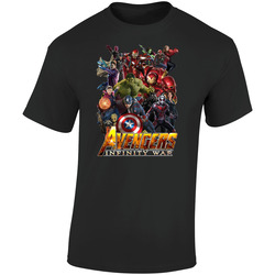 Avengers Infinity War The Movie 2018 Retro Graphic Unisex Soft Cotton Black T Shirt