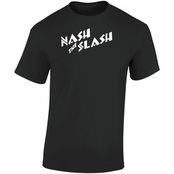 Nash The Slash Logo Rock Star Legend Rip Retro Graphic Unisex Soft Cotton Black T Shirt