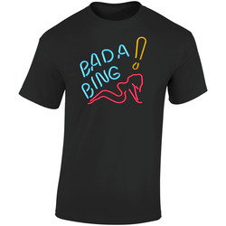 Sopranos Tv Show - Bada Bing 2 Retro Graphic Unisex Soft Cotton Black T Shirt