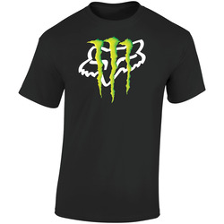 Monster Energy Fox Retro Graphic Unisex Soft Cotton Black T Shirt