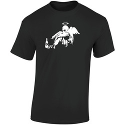 Fallen Angel Graffiti Art | T Merch Store Retro Graphic Unisex Soft Cotton Black T Shirt