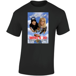 Wayne's World Cool 90's Comedy Vintage Classic Movie  Fan Retro Graphic Unisex Soft Cotton Black T Shirt