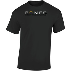 Bones Tv Show Title  Fan Retro Graphic Unisex Soft Cotton Black T Shirt
