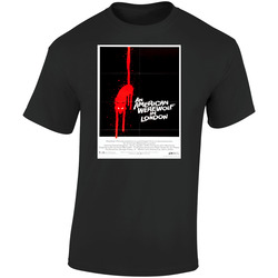 An American Werewolf In London 80's Cult Classic Horror Movie Retro Graphic Unisex Soft Cotton Black T Shirt