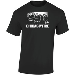 Chicago Fire Tv Show 2 P03e Retro Graphic Unisex Soft Cotton Black T Shirt