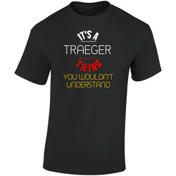 It's A Traeger Thing You Wouldn't Understand German Name Retro Graphic Unisex Soft Cotton Black T Shirt