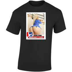 Alexis Texas Greatest Of  All Time Baseball Card Funny Porn Retro Graphic Unisex Soft Cotton Black T Shirt