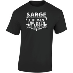 Sarge Man Myth Legend Vintage Grunge Style Cool Name Retro Graphic Unisex Soft Cotton Black T Shirt