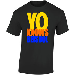 Yo Knows Beisbol Ny Mets Retro Graphic Unisex Soft Cotton Black T Shirt