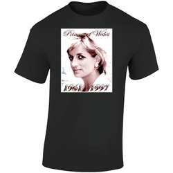 Princess Of Wales Diana Rihanna Style Vintage Retro Graphic Unisex Soft Cotton Black T Shirt