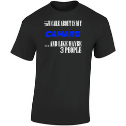 All I Care About Is My Camaro Car Lover Retro Graphic Unisex Soft Cotton Black T Shirt