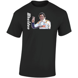 Race Car Driver England Dan Wheldon Retro Graphic Unisex Soft Cotton Black T Shirt
