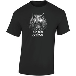 Winter Is Retro Graphic Unisex Soft Cotton Black T Shirt