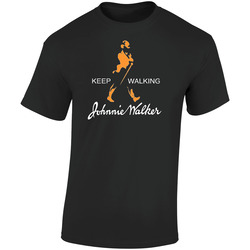 Johnnie Walker - Keep Walking Dsau Retro Graphic Unisex Soft Cotton Black T Shirt