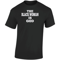 The Black Woman Is God Retro Graphic Unisex Soft Cotton Black T Shirt