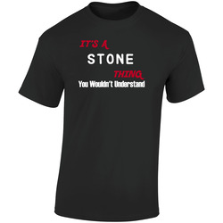 Stone Its A Thing You Wouldnt Understand Retro Graphic Unisex Soft Cotton Black T Shirt