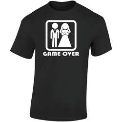 Game Over Tee Retro Graphic Unisex Soft Cotton Black T Shirt