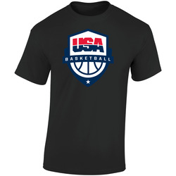 Usa Basketball Team Men's Black Retro Graphic Unisex Soft Cotton Black T Shirt