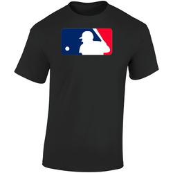 Mlb Major League Baseball Usa Logo Retro Graphic Unisex Soft Cotton Black T Shirt