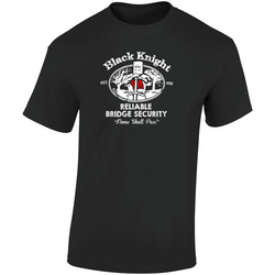 Black Knight Security Retro Graphic Unisex Soft Cotton Black T Shirt