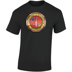 3/7 Challenge Coin Logo Retro Graphic Unisex Soft Cotton Black T Shirt