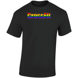 Crossfit Gay Pride Sports Retro Graphic Unisex Soft Cotton Black T Shirt