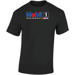 Mobil1 Black Retro Graphic Unisex Soft Cotton Black T Shirt