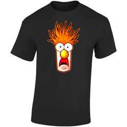 Beaker The Muppets Big Face Retro Graphic Unisex Soft Cotton Black T Shirt