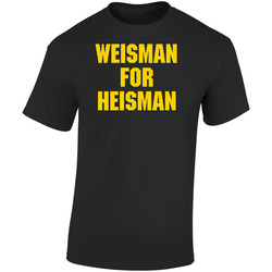 Football Iowa Mark Weisman For Heisman Retro Graphic Unisex Soft Cotton Black T Shirt