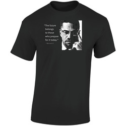 Malcolm X Quote Retro Graphic Unisex Soft Cotton Black T Shirt