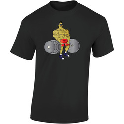 Misc Bert Deadlift Retro Graphic Unisex Soft Cotton Black T Shirt