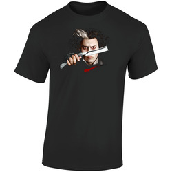Sweeney Todd Johnny Depp Tim Burton Movie Retro Graphic Unisex Soft Cotton Black T Shirt
