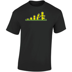 Evolution Of Man Funny Lego Parody Joke  Black Retro Graphic Unisex Soft Cotton Black T Shirt