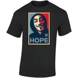 V For Vendetta Funny Hope Movie Retro Graphic Unisex Soft Cotton Black T Shirt