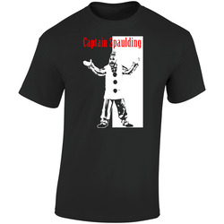 Captain Spaulding House Of 1000 Corpes Retro Graphic Unisex Soft Cotton Black T Shirt