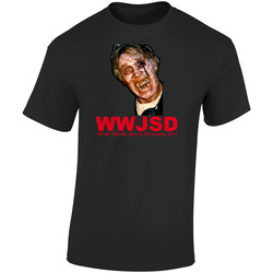 Wwjsd What Would Janos Skorzeny Do Cult Werewolf Tv Show Retro Graphic Unisex Soft Cotton Black T Shirt