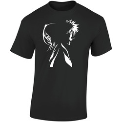 Bleach Japanese Anime Retro Graphic Unisex Soft Cotton Black T Shirt
