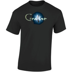 Coraline Movie Retro Graphic Unisex Soft Cotton Black T Shirt