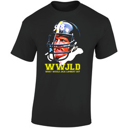 Wwjld Jack Lambert Pittsburgh Steelers Football Black Retro Graphic Unisex Soft Cotton Black T Shirt