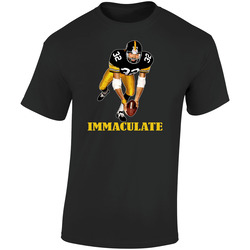 Immaculate Reception Pittsburgh Harris Steel Retro Graphic Unisex Soft Cotton Black T Shirt