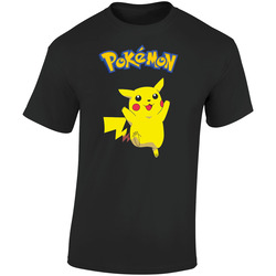 Pikachu Pokemon Anime Retro Graphic Unisex Soft Cotton Black T Shirt