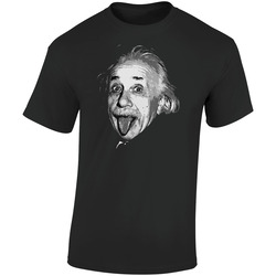 Einstein Tongue Leader Retro Graphic Unisex Soft Cotton Black T Shirt