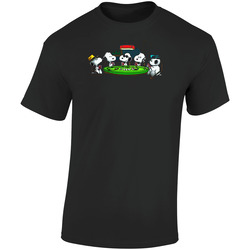 Peanuts- Snoopy's Poker Retro Graphic Unisex Soft Cotton Black T Shirt