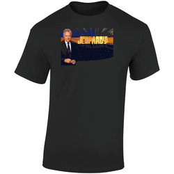 Jeopardy Alex Host Game Show Retro Graphic Unisex Soft Cotton Black T Shirt