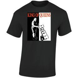 King Of Queens Comedy Funny Kevin James Retro Graphic Unisex Soft Cotton Black T Shirt