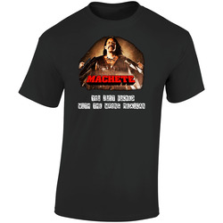Machete Wrong Mexican Retro Graphic Unisex Soft Cotton Black T Shirt