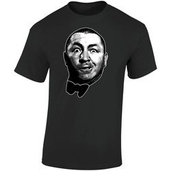 Curly Three Stooges Retro Graphic Unisex Soft Cotton Black T Shirt